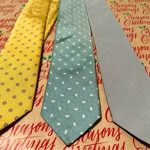 Ermenegildo Zegna Yellow, Green, and Gray Tie Set
